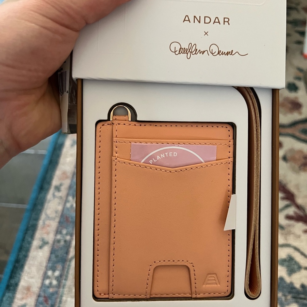 New in box peach Denner Wallet